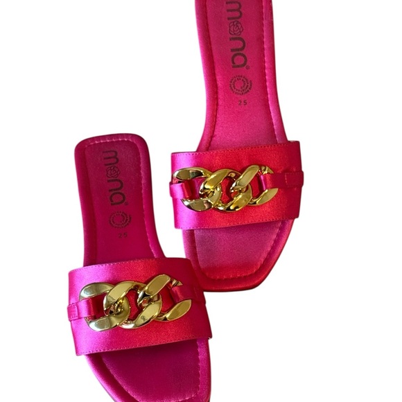 Mona B Pink and Gold Luxe Sandals - Picture 4 of 8
